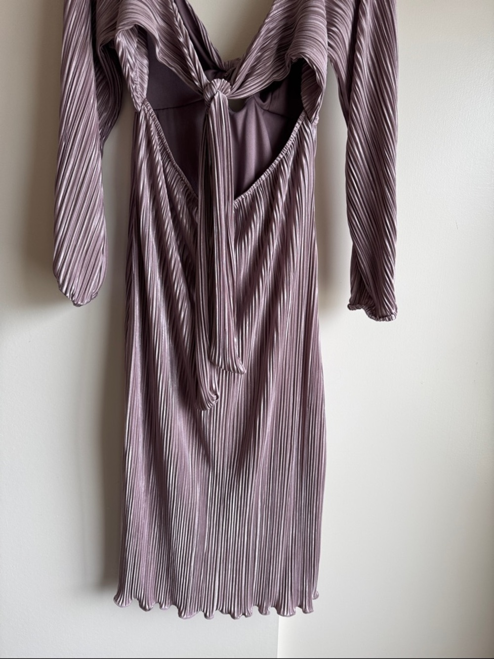 Baltic Born Amani Pleated Midi Dress in the color Lilac Large - Picture 9 of 10